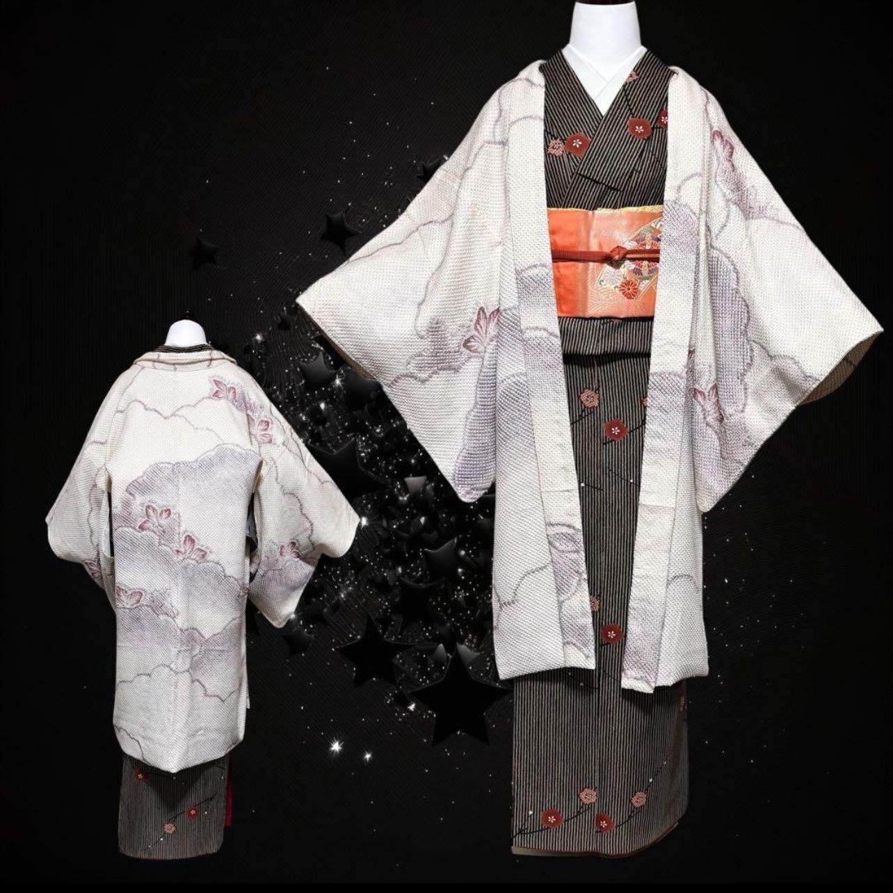 未使用近い 美品 袷 正絹 総絞り 長羽織 身丈106 裄丈69 - メルカリ