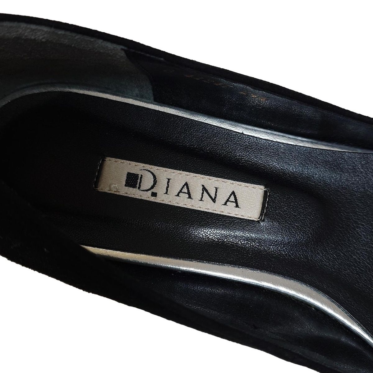 DIANA(ダイアナ) フラットシューズ 24 1/2 レディース - 黒 ビジュー