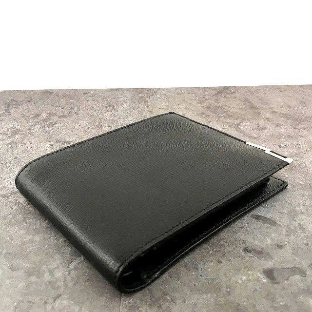 509 送料込み！ 極美品 dunhill 二つ折り財布 ブラック レザー