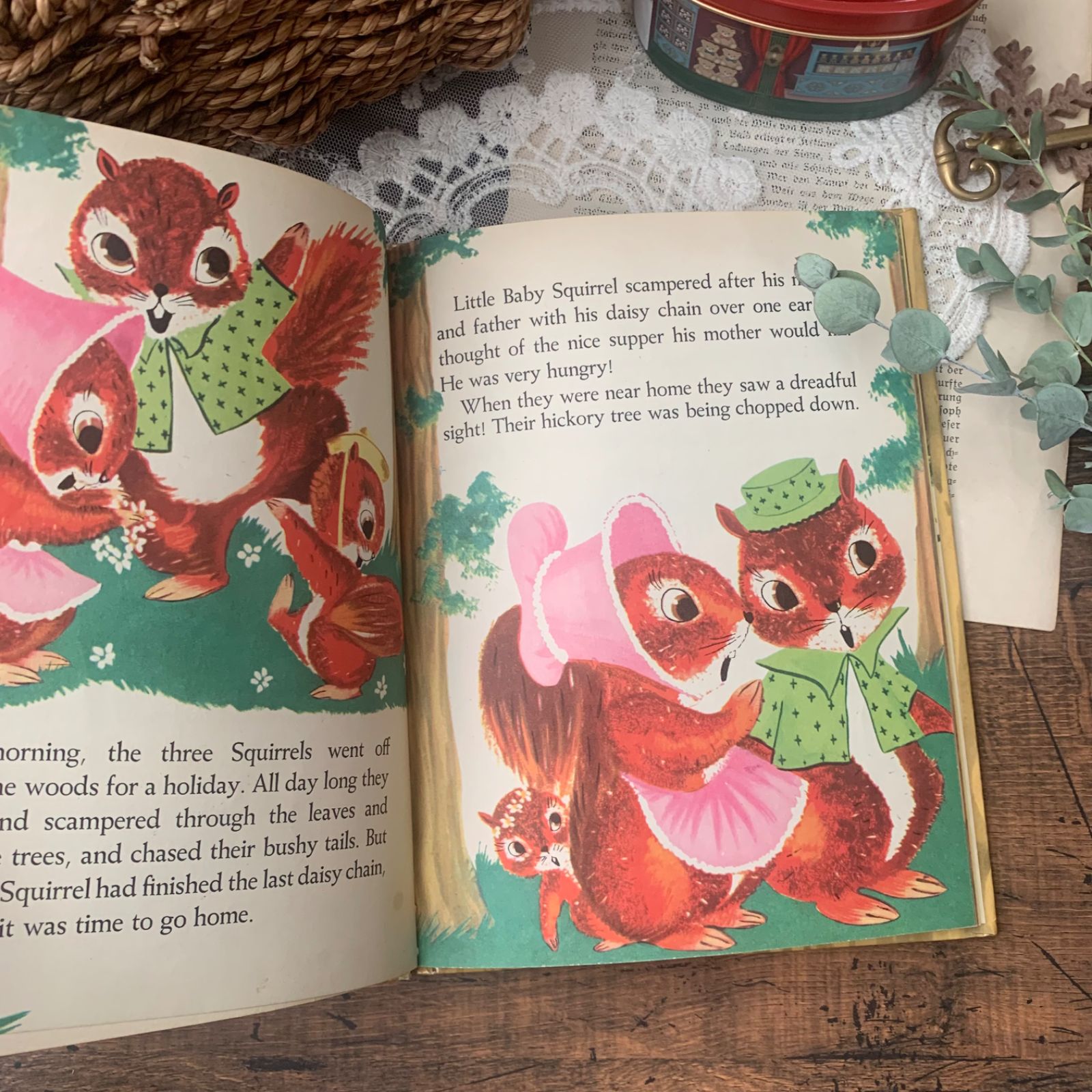 SALE】ヴィンテージ絵本 4冊セット レトロ ジャンクジャーナル素材