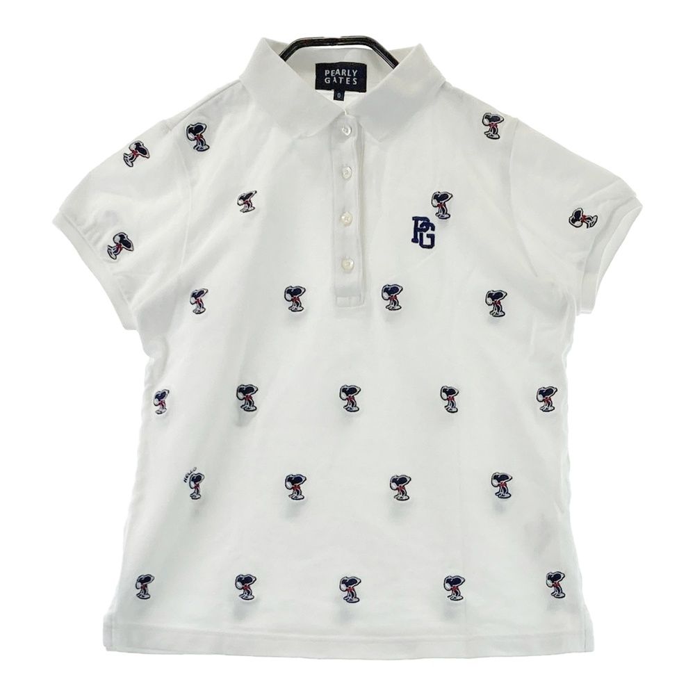サイズ：0 PEARLY GATES パーリーゲイツ ×PEANUTS 半袖ポロシャツ