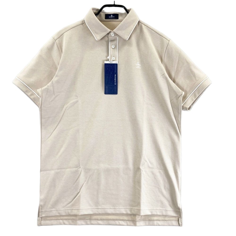 サイズ L MUNSING WEAR マンシングウェア 半袖ポロシャツ ベージュ系 ゴルフウェア メンズ ストスト