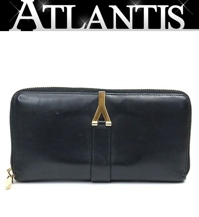 SAINT LAURENT 黒 レザー Yロゴ サンローラン 【公式通販】