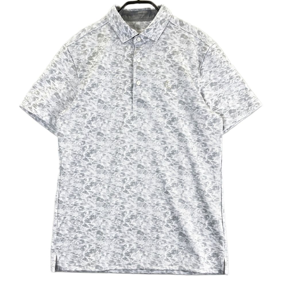 Callaway キャロウェイ グレー ポロシャツ ゴルフウェア Mサイズ サイズ：M CALLAWAY キャロウェイ 半袖ポロシャツ 総柄 グレー系