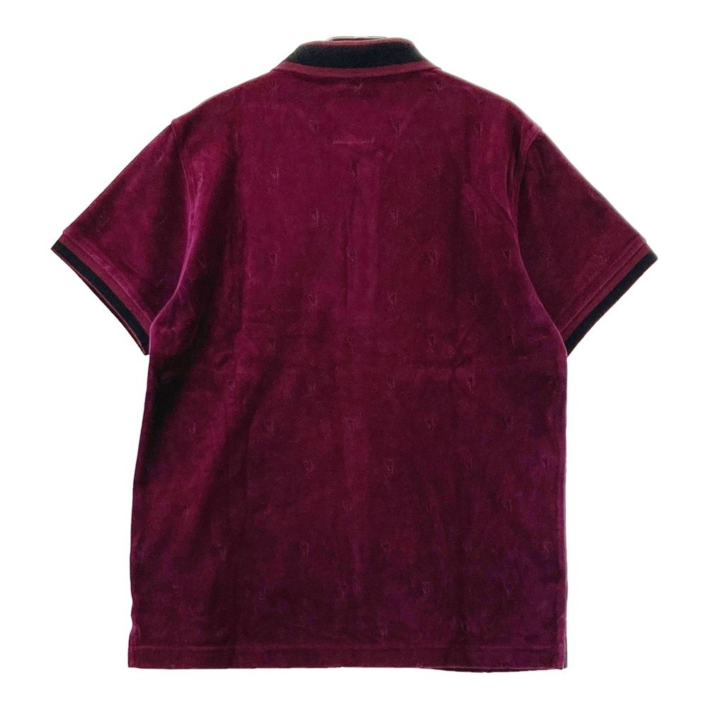 サイズ：L MARK&LONA マークアンドロナ ベロア 半袖ポロシャツ 刺繍