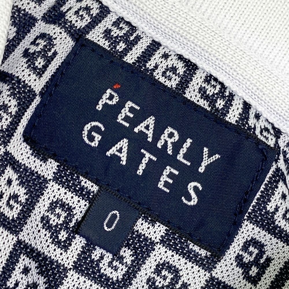 サイズ：0 PEARLY GATES パーリーゲイツ 半袖ポロシャツ ロゴ刺繍 ロゴ