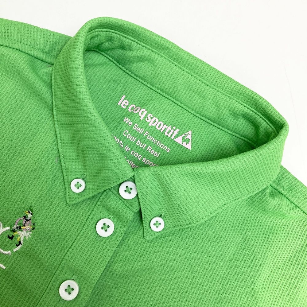 サイズ：M LE COQ GOLF ルコックゴルフ 半袖ポロシャツ ボタンダウン
