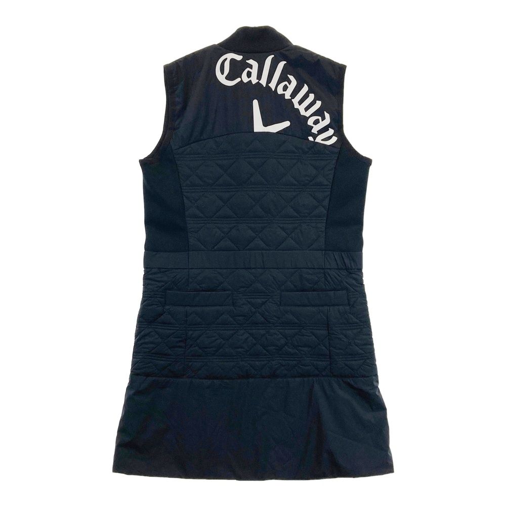 サイズ LL キャロウェイ 中綿 ワンピース ブラック系 ゴルフウェア レディース ストスト