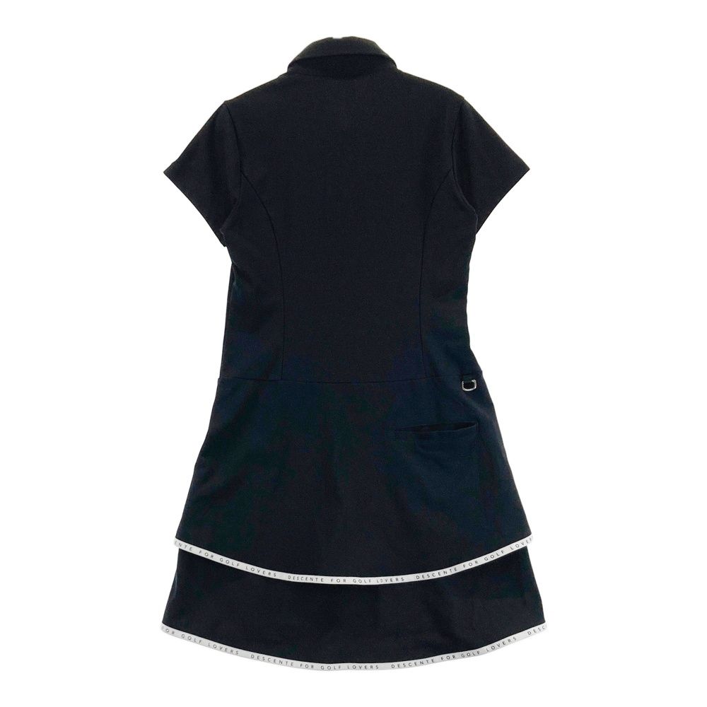 ☆DESCENTE GOLF デサントゴルフ 半袖ワンピース ブラック　M サイズ：S DESCENTE GOLF デサントゴルフ 半袖ポロ ワンピース