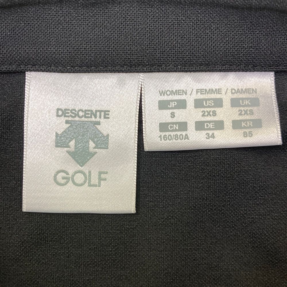 ゴルフ サイズ：S DESCENTE GOLF デサントゴルフ 半袖ポロ ワンピース ブラック系 [240101583516] ゴルフウェア レディース ストスト