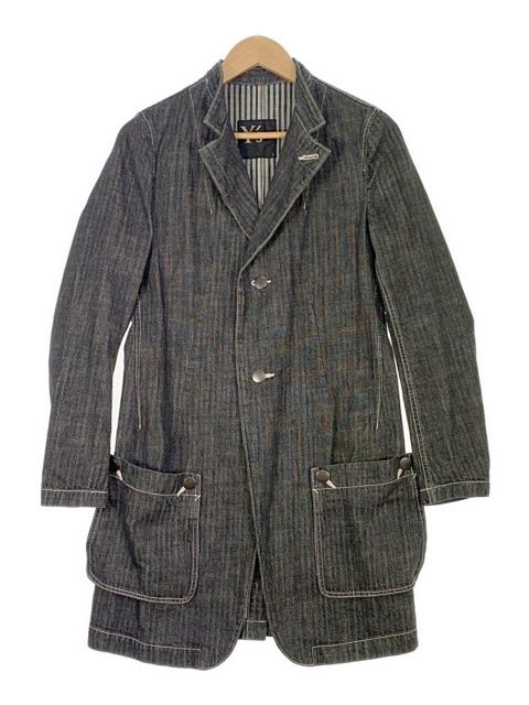 中古】日本製 Y'S ﾜｲｽﾞ ﾃﾞﾆﾑ ｺｰﾄ ﾍﾘﾝﾎﾞｰﾝ ﾁｪｽﾀｰ ﾖｳｼﾞﾔﾏﾓﾄ YOHJI