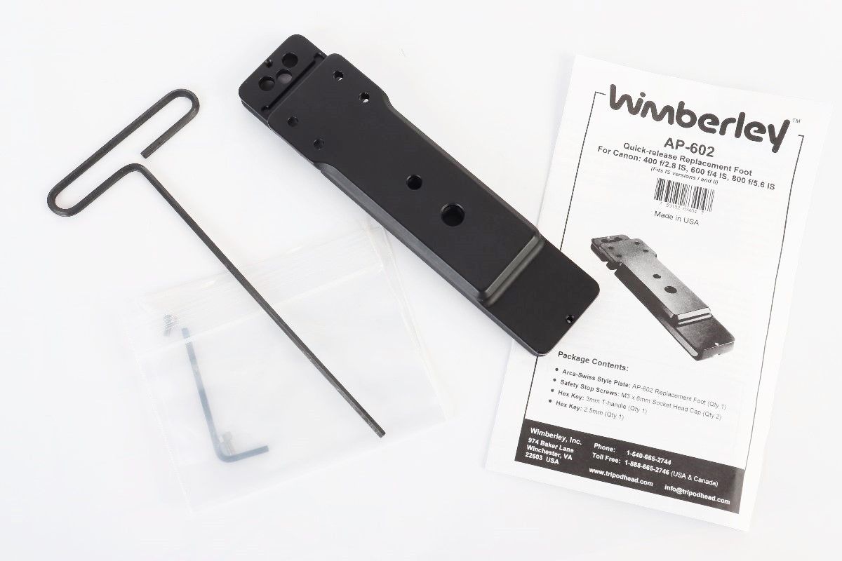 ウィンバリーAP-602レンズアダプタープレート Wimberley レンズアダプタープレート AP-602 交換レンズフット Canon