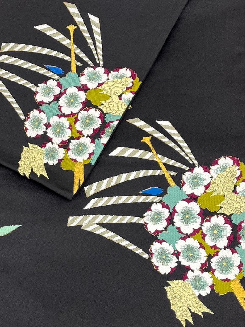 ジュサブロー 辻村寿三郎 袋帯 落款入 金糸 かんざし 正絹 六通 D194