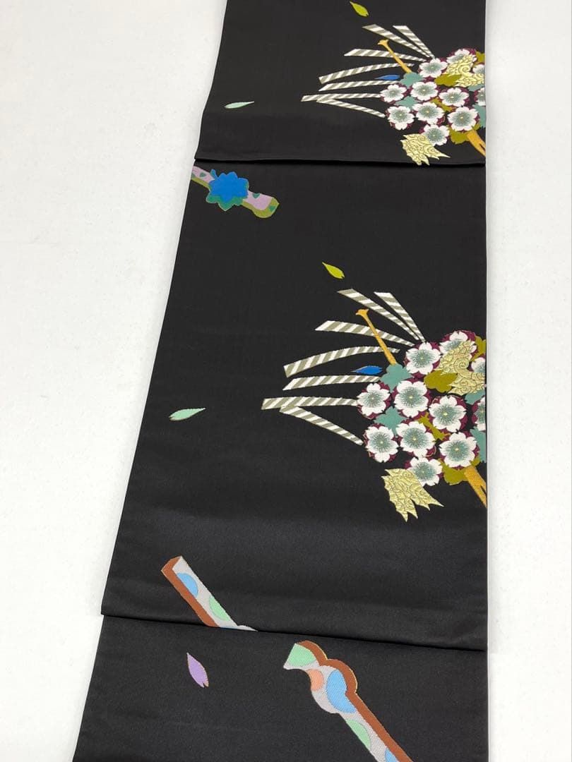 ジュサブロー 辻村寿三郎 袋帯 落款入 金糸 かんざし 正絹 六通 D194