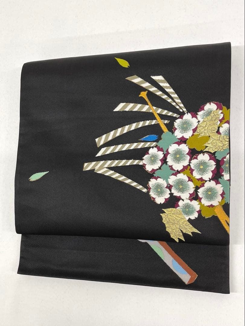 ジュサブロー 辻村寿三郎 袋帯 落款入 金糸 かんざし 正絹 六通 D194