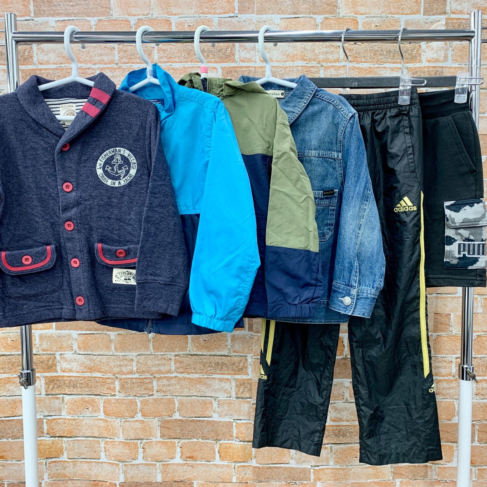 子供服/キッズ 服まとめ売り16点 男の子 110/120㎝ adidas/PUMA/Back