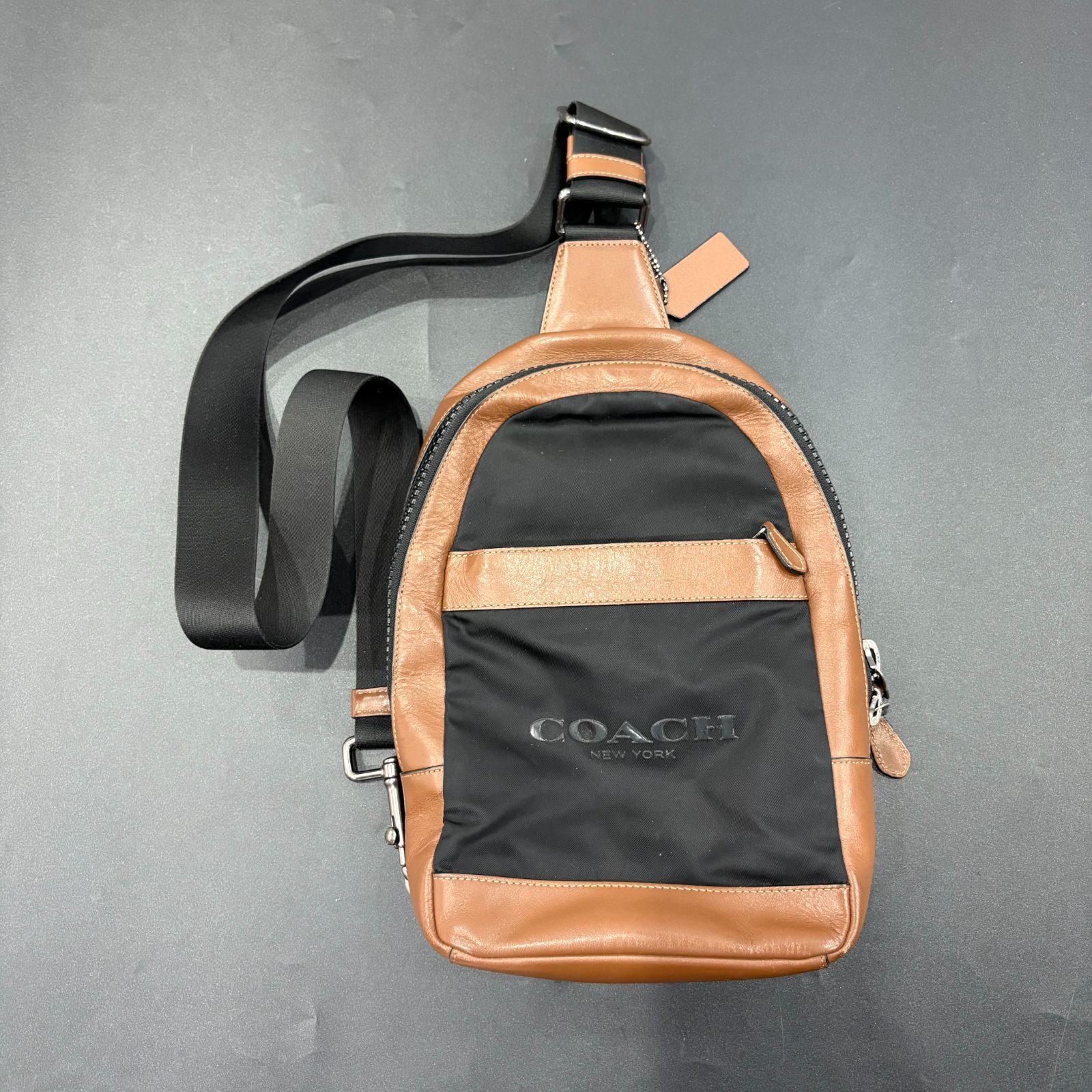 コーチ ボディバッグ レザー×ナイロン