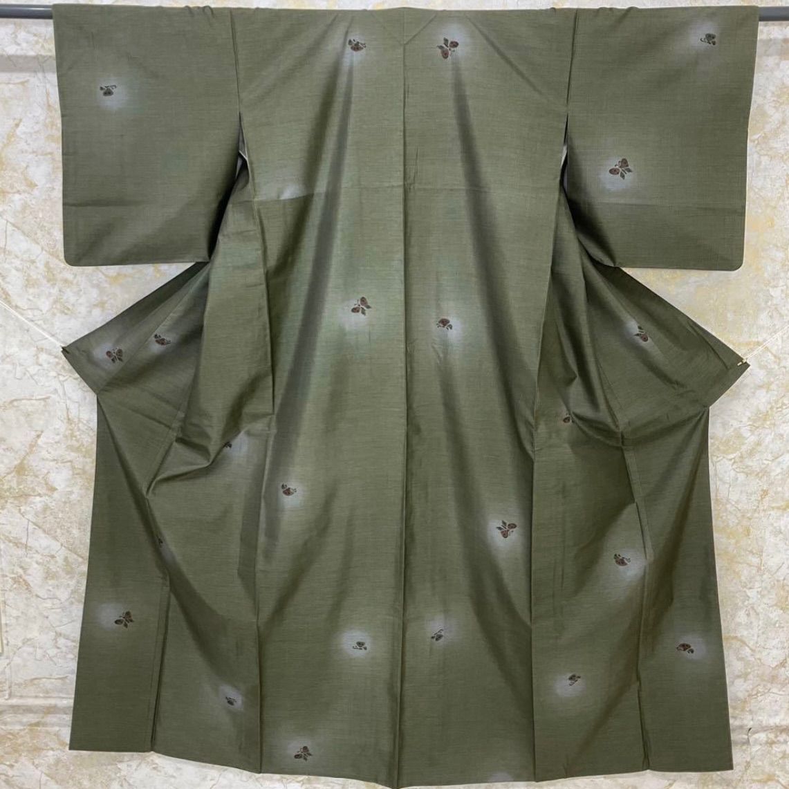 kimono one kimonoarisa 縞大島紬 正絹 袷 広衿 ほていや 裄長 ロング 裄66肩丈165.5