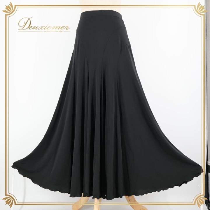 社交ダンス 衣装 スカート ブラック系 チャコットロイヤルダンス