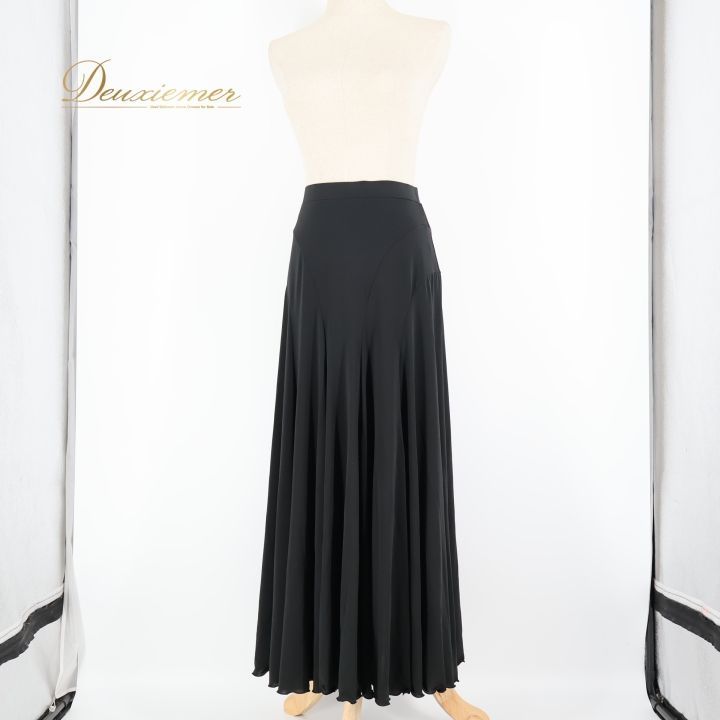 社交ダンス 衣装 スカート ブラック系 チャコットロイヤルダンス