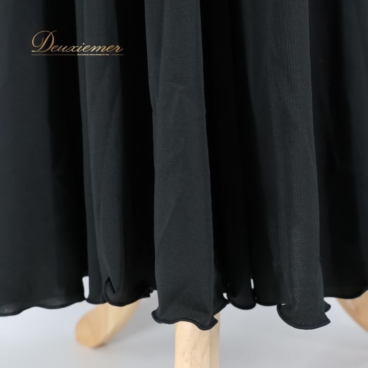 社交ダンス 衣装 スカート ブラック系 チャコットロイヤルダンス