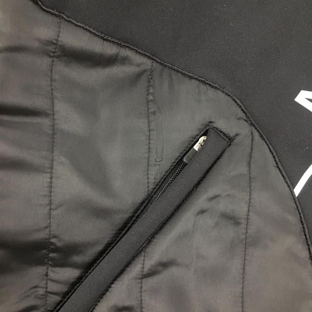 美品】マークアンドロナ ブルゾン 黒 ネックボア 一部中綿 ハーフ