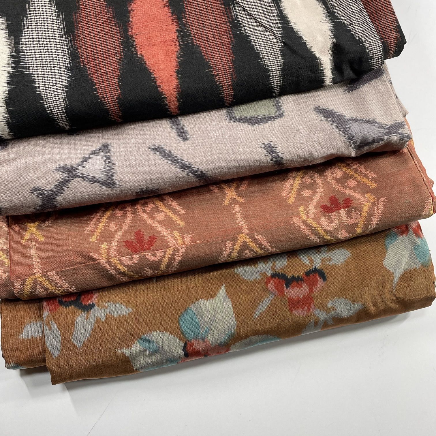 銘仙 4枚 正絹 羽織まとめ売り 同梱購入歓迎 リメイク用 着付け練習用