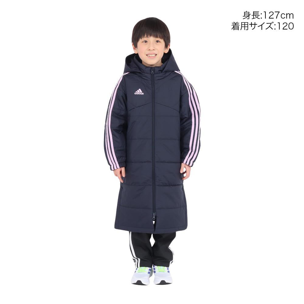 アディダス コート キッズ マストハブ 3ストライプス ボア ロングコート ボーイズ KWY 19 レジェンドインク ブリスライラック JH 1105 130