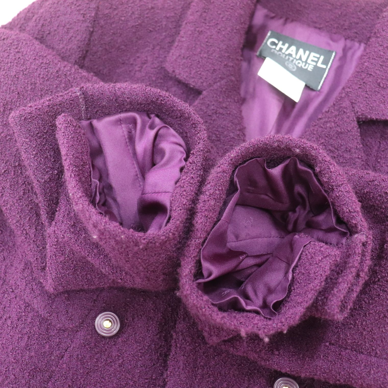 ITZU0ZNM661C CHANEL シャネル ココボタン 95A ウール ジャケット