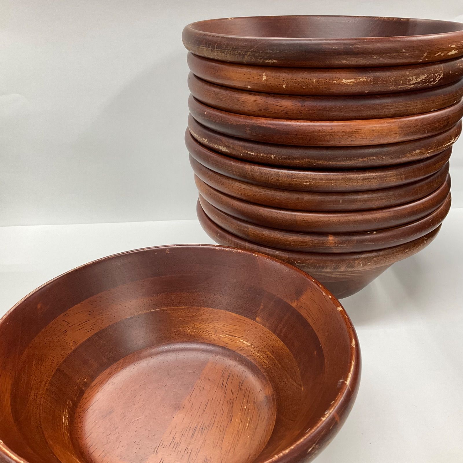 ウッドボウル 22 5 cm 木製 丸皿 プレート マルチ ボール ナチュラル ブラウン 野菜 サラダ 洋食器 レストラン カフェ ランチ 業務用