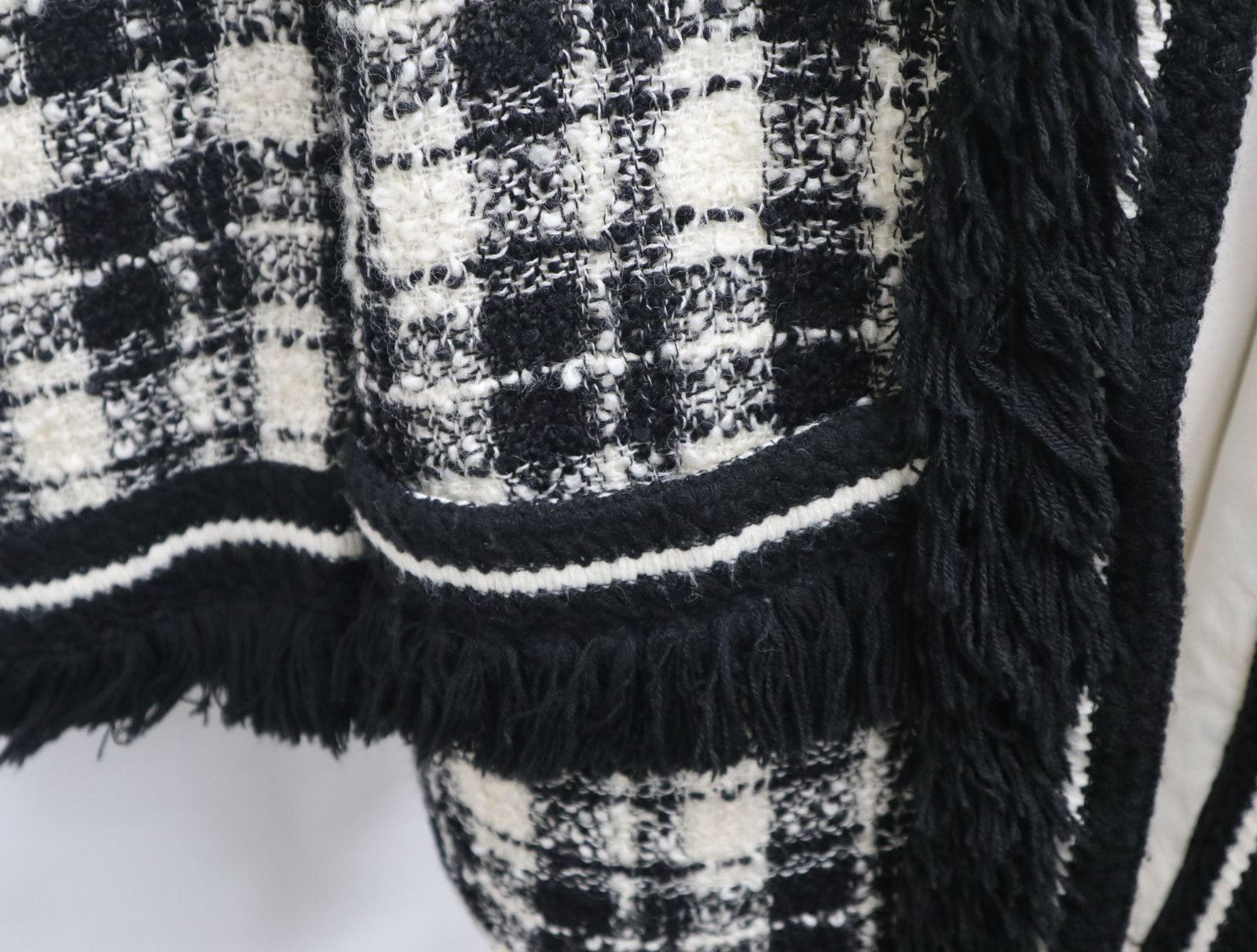 ★極美品★GUCCI グッチ ツイードジャケット★ GUCCI グッチ 21年 リゾートコレクション タータンチェック フリンジ