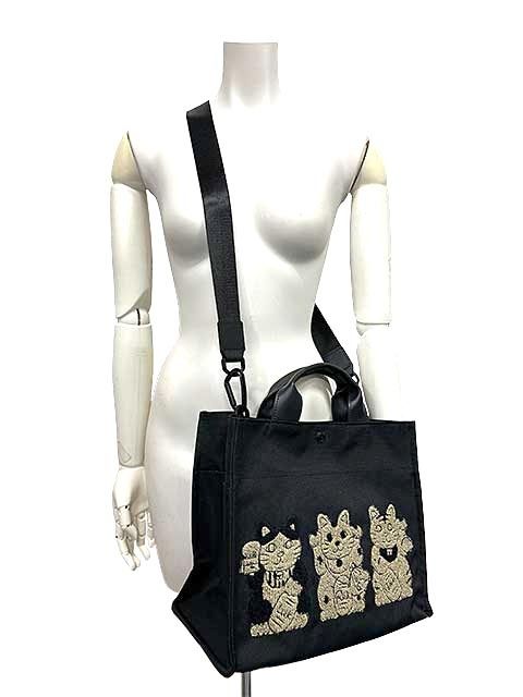 中古】ear PAPILLONNER(イア パピヨネ) 招き猫トート＆ショルダー