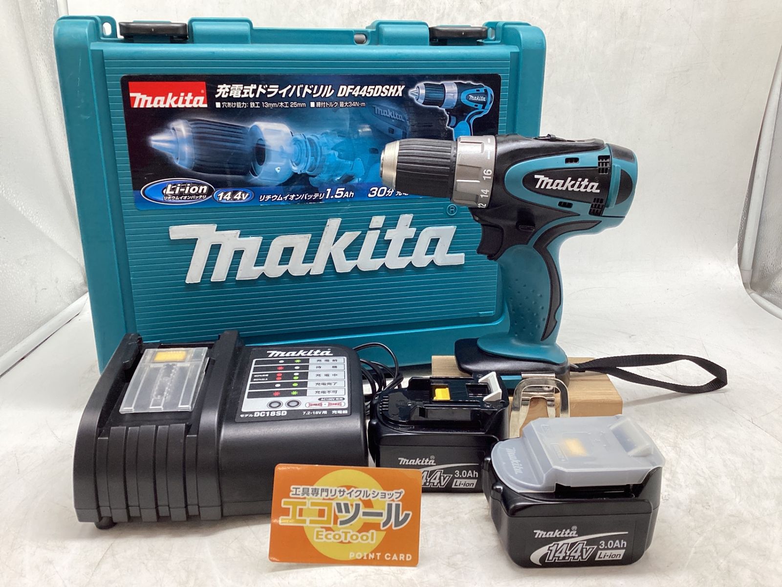 品 Makita マキタ 充電式ドライバドリル 14.4 V バッテリー 付き エコツール豊田インター店 M 02