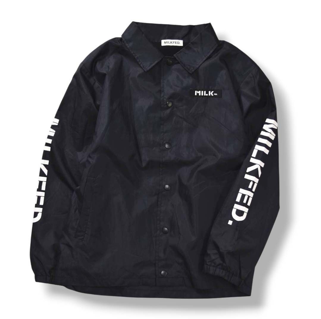 定番】 ミルクフェド MILKFED. ロゴ プリント コーチ ジャケット