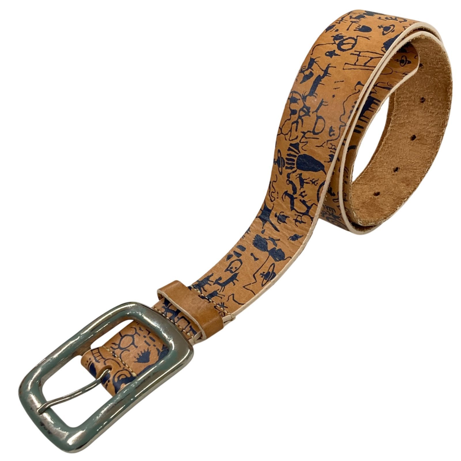 Vivienne Westwood ヴィヴィアンウエストウッド 茶系×紺柄 ベルト PSP 19-47