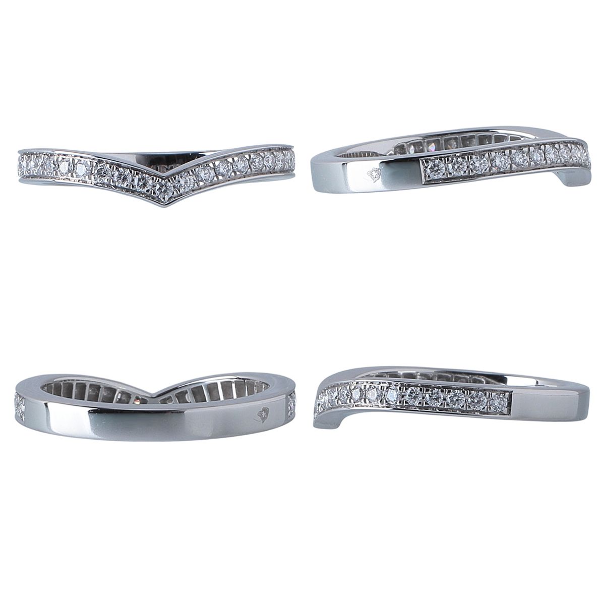 ショーメ ジョゼフィーヌ エグレット ダイヤ リング #48 Pt950 ハーフ