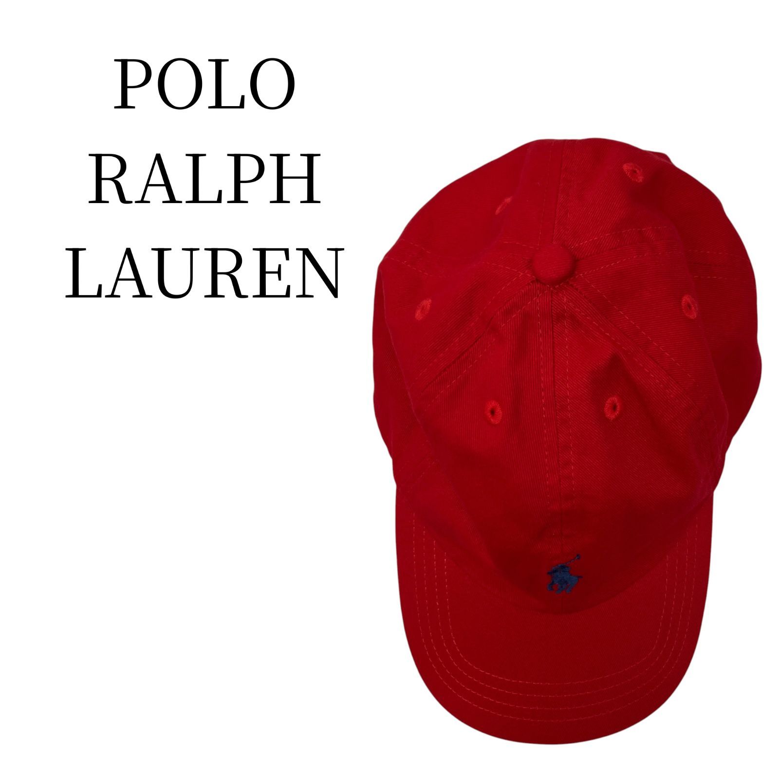 POLO RALPH LAUREN 赤 ベースボールキャップ PSP 19-06