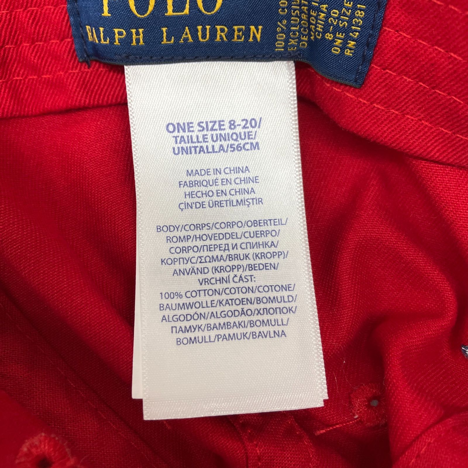  POLO RALPH LAUREN 赤 ベースボールキャップ PSP 19 06 ベースボールキャップ キャップ