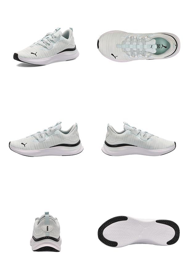 プーマ ランニングシューズ ハーモニー ウィメンズ 310019 24年春夏 デュードロップ ブラック ホワイト 04 25.0 cm