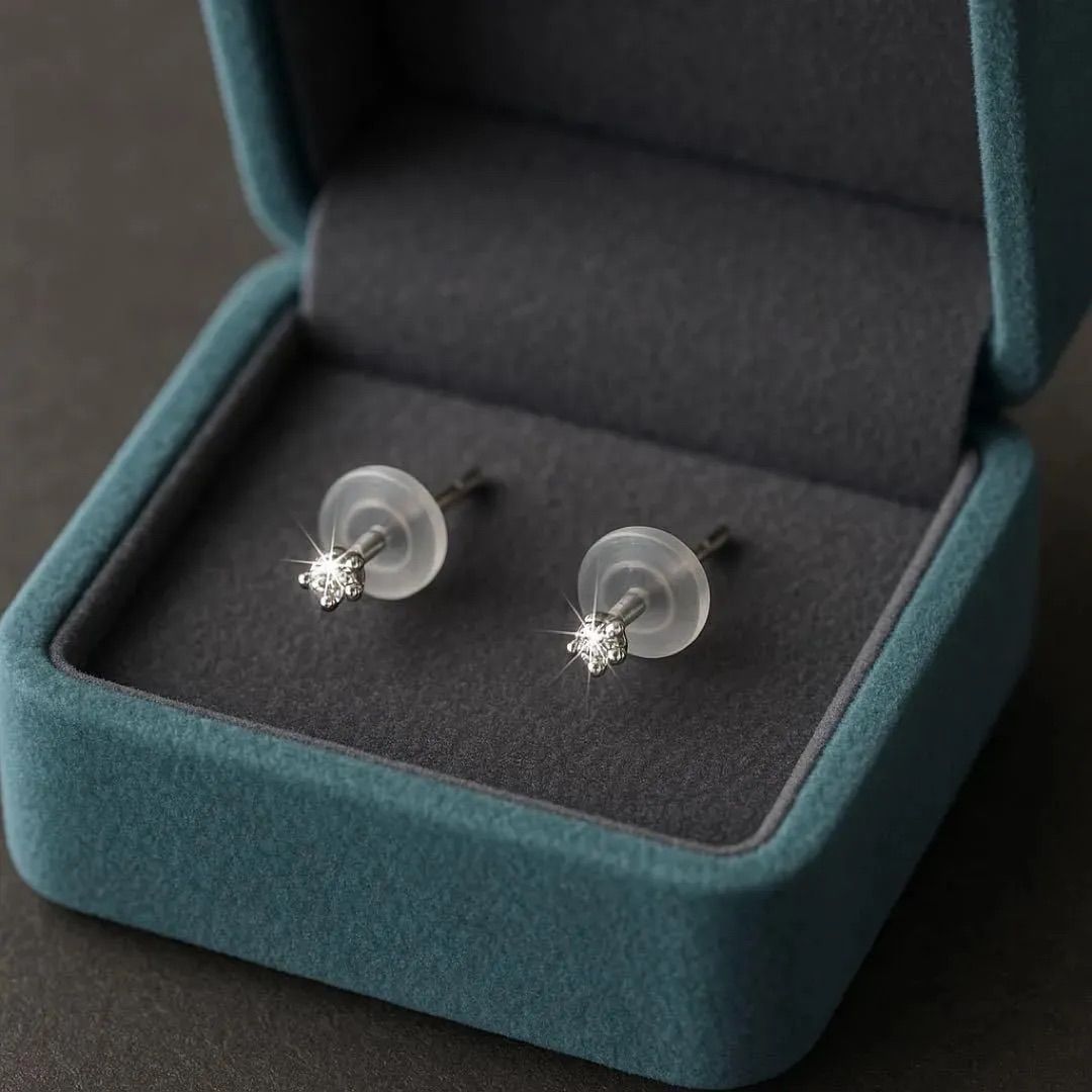 PT900 天然ダイヤモンドピアス 0.1ct】極上ブラウンダイヤ 上質