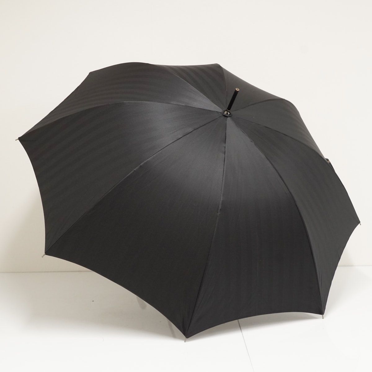傘 ブラック シンプル 木製手元 紳士傘 65 cm S 3363