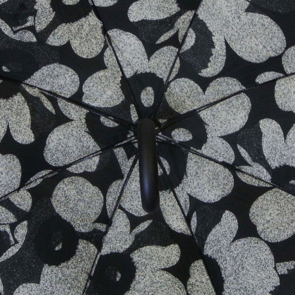 未使用　マリメッコ　ワンタッチ　長傘　ウニッコ　ブラック マリメッコ MARIMEKKO marimekko ◇新品◇ 長傘 傘 ワンタッチ カサ