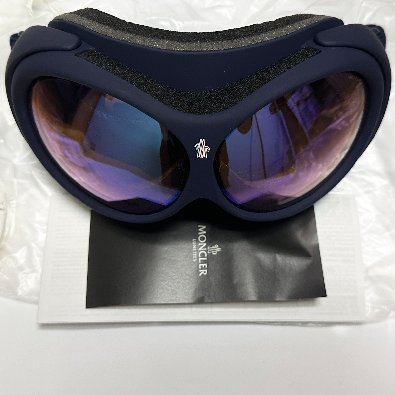 Moncler スキーゴーグル 正規 ML 0130 S 91 X モンクレール ケース クロス付き イタリア製