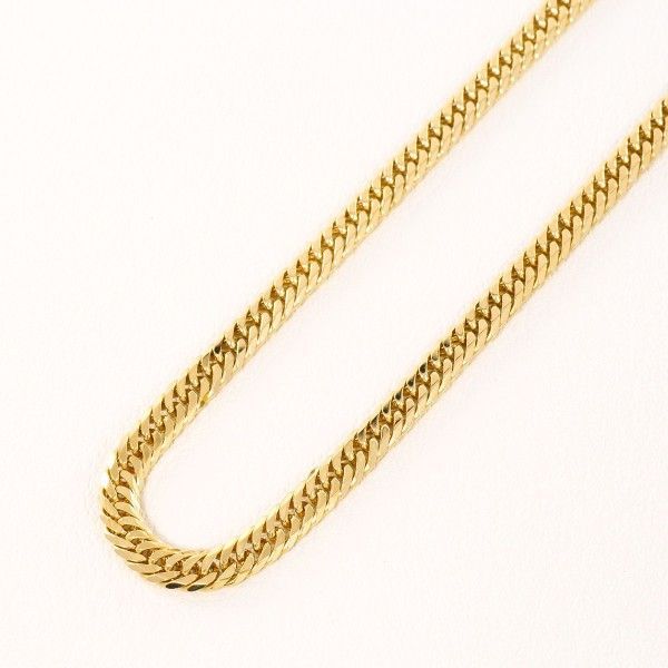 K18YG ネックレス necklace 約50cm 喜平 キヘイ 6面 ダブル 総重量約