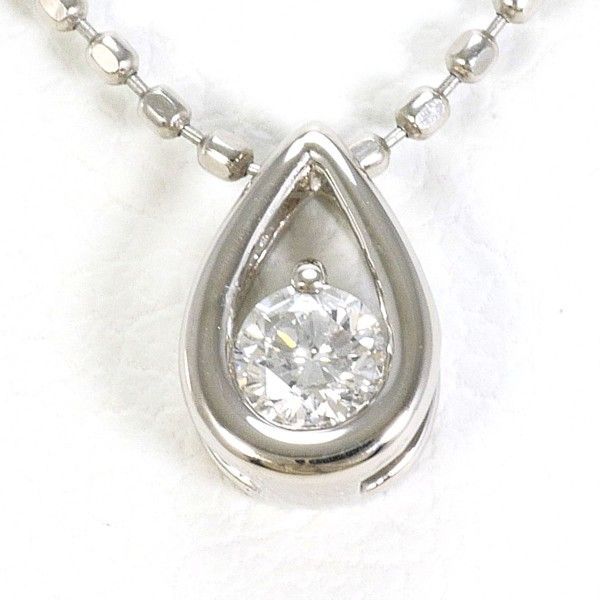 PT900 PT850 ネックレス necklace ダイヤ 0.07 総重量約1.5g 約40cm