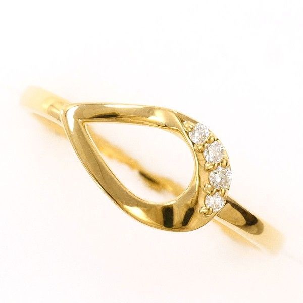K 18 YG リング ring 指輪 5号 ダイヤ 総重量約1 3 g