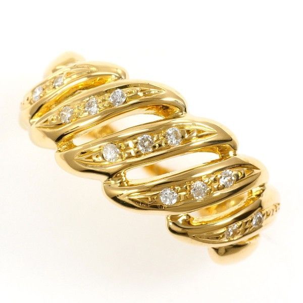 K 18 YG リング ring 指輪 8.5号 ダイヤ 0.08 総重量約3.3 g