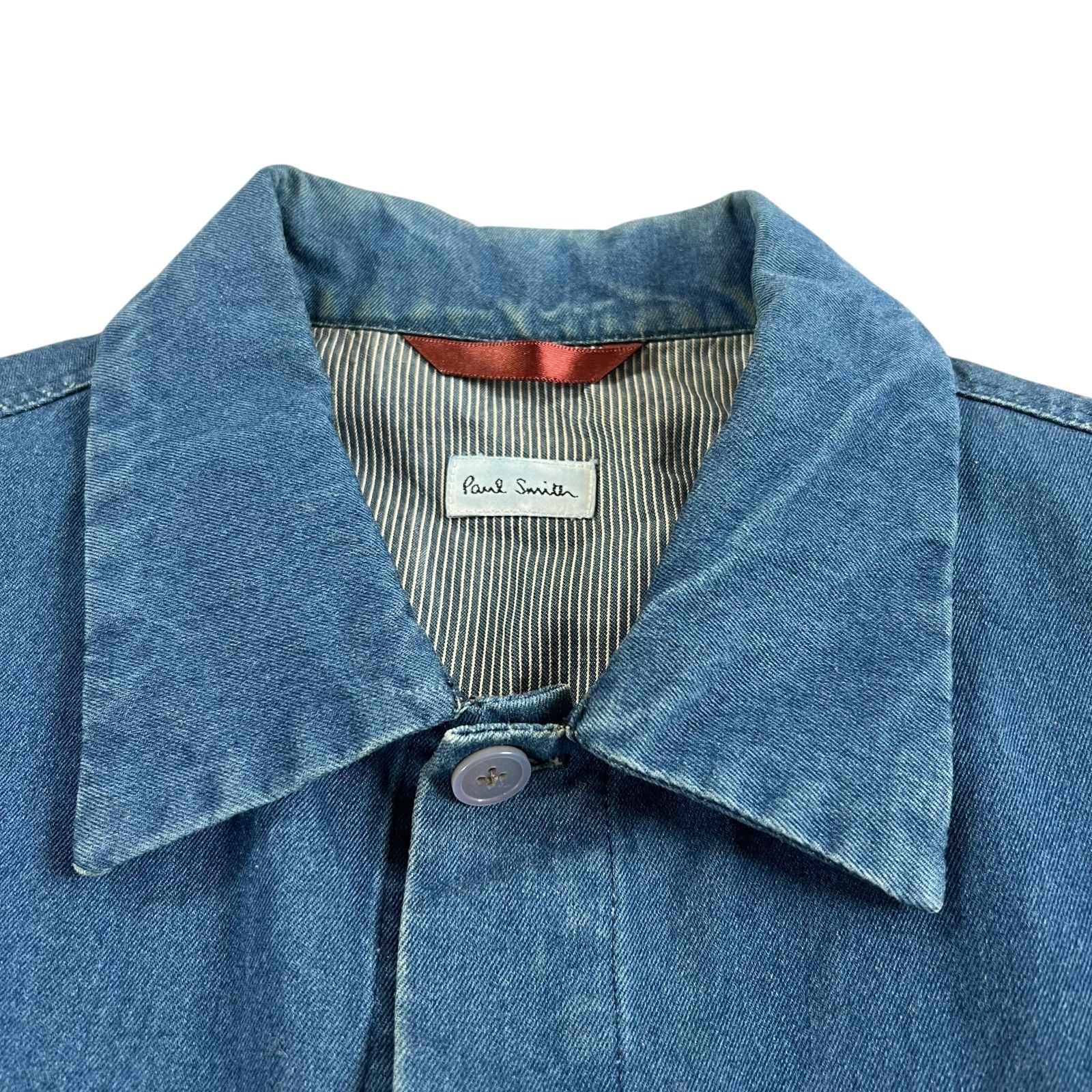 Paul Smith / ポールスミス デニム×レザー ドッキングシャツ 