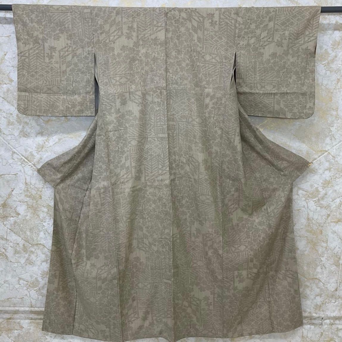 ◇kimono+one◇kimonoarisa◇本場結城紬◇正絹◇広衿◇裄長◇ロング