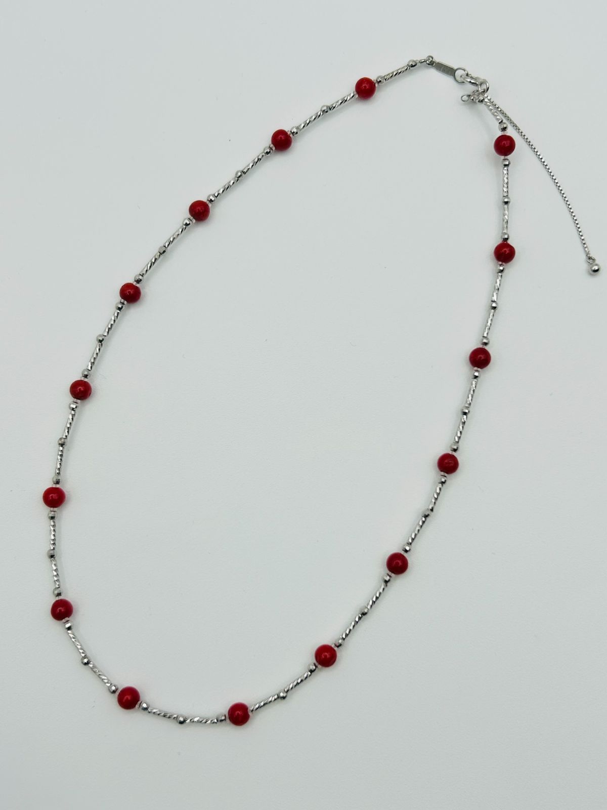 天皇皇后両陛下喜寿奉祝記念　珊瑚 5連SILVER 珊瑚ネックレス SV サンゴ ネックレス 珊瑚 節約 5.0~5.5mm SILVER 赤珊瑚サンゴ